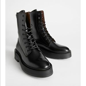 & Other Stories Chunky Platform Leather Boots